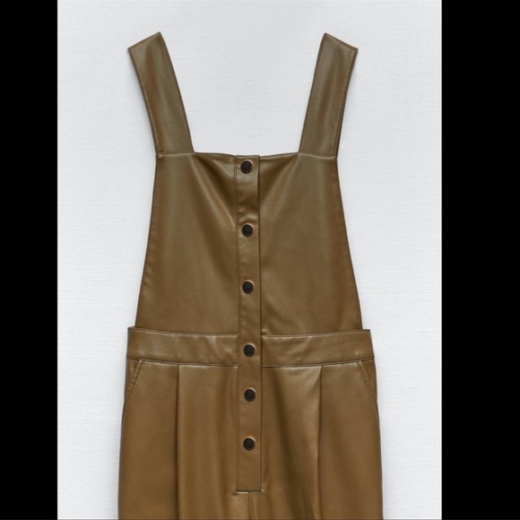 ZARA FAUX LEATHER JUMPSUIT | SIZE: XL | NWT - Picture 5 of 8